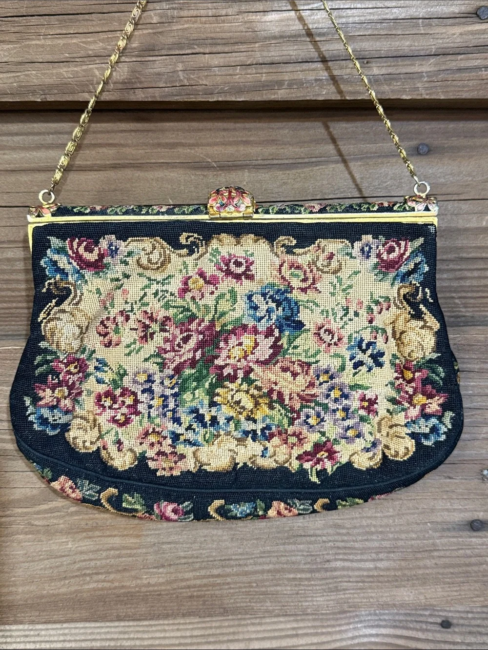 Vintage 30s-60s Petit Point Bag